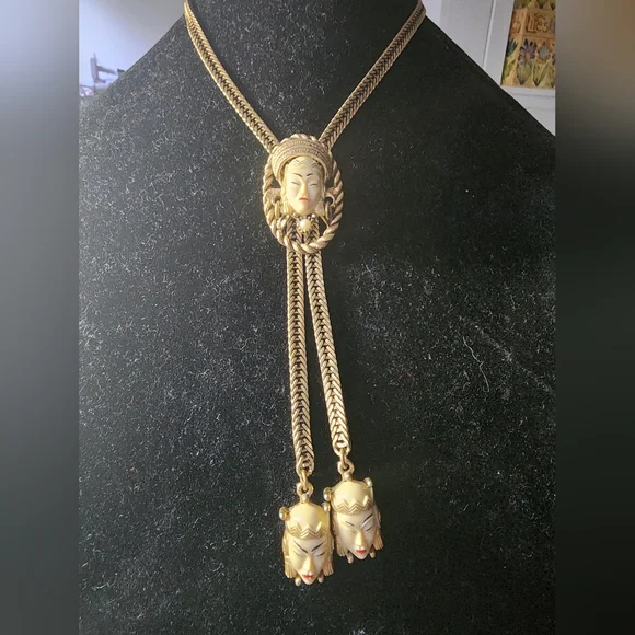 Selro Selini Asian Princess Bakelite Vintage 1950s Necklace - Picture 1 of 7